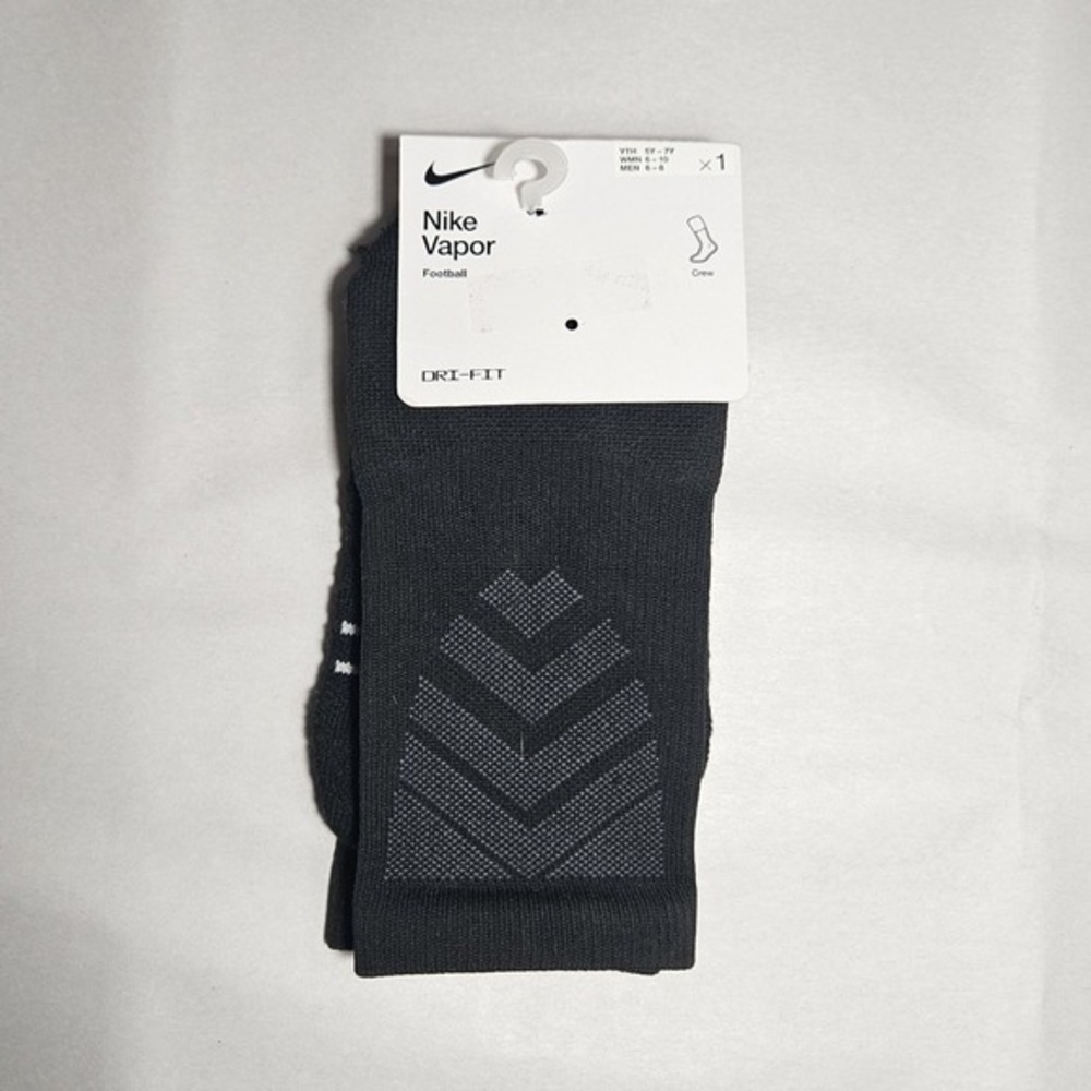 Nike Vapor Football Crew Socks 1‎ Pair Mens Medium Shoe Size 6-8 Cushioned